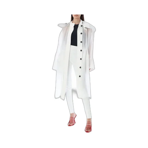 Long-Sleeved Hooded Trench Coat