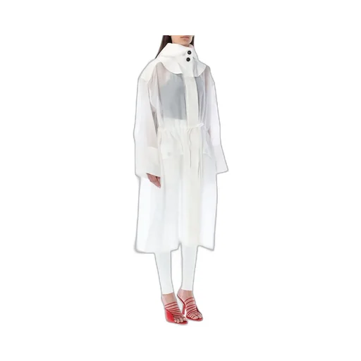 Long-Sleeved Hooded Trench Coat