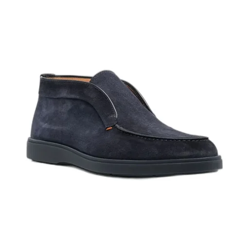 Round Toe Slip-On Ankle Boots