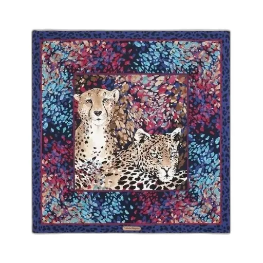 Logo Printed Silk Scarf