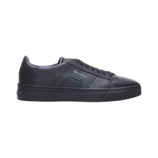 Double Buckle Lace-Up Sneakers