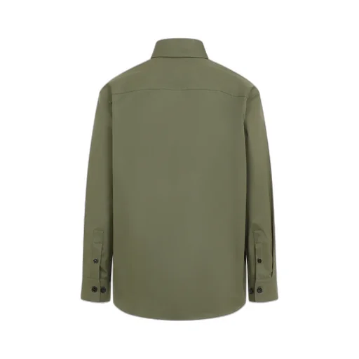 Logo Embroidered Long-Sleeved Shirt