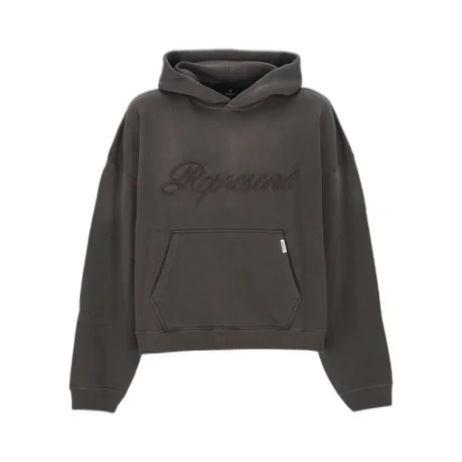 Logo Embroidered Long Sleeved Hoodie