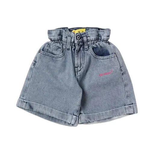Logo-Print Denim Shorts