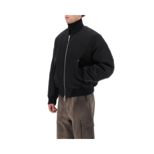 Zip-Up Long-Sleeved Bomber Jacket