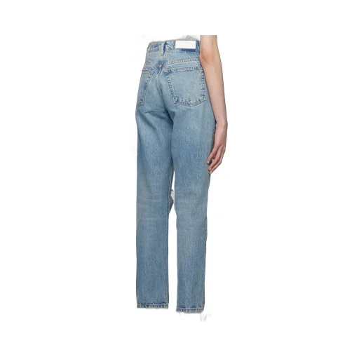 '70S Ripped-Knee Straight-Leg Jeans