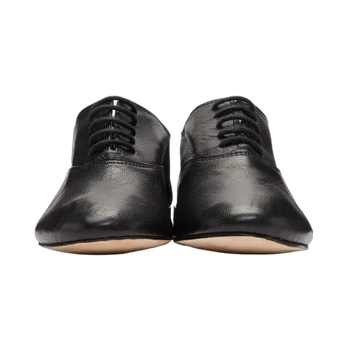 Black Lace Leather Shoes