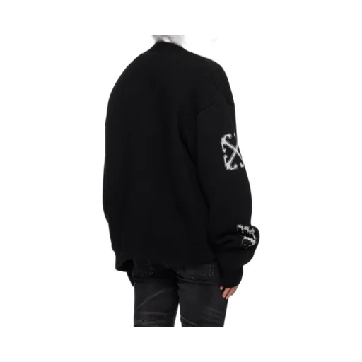 Logo Embroidered Knit Cardigan