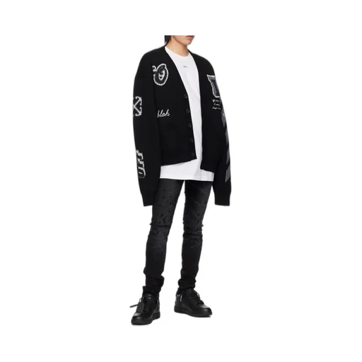 Logo Embroidered Knit Cardigan