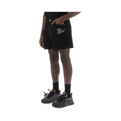 90's Logo Denim Shorts