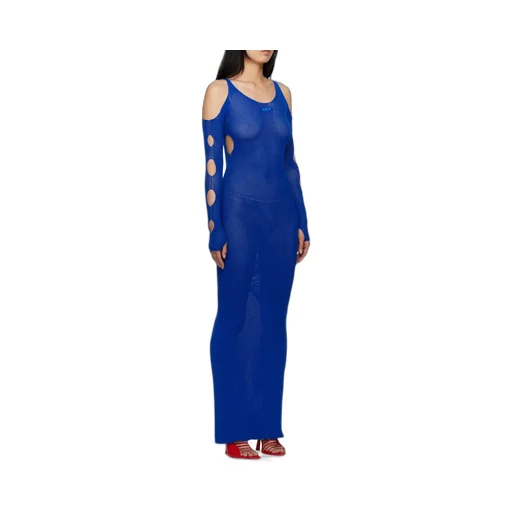 Cut-Out Long-Sleeved Dress