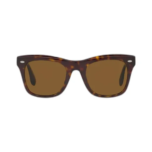 Tortoiseshell-Effect Square-Frame Sunglasses