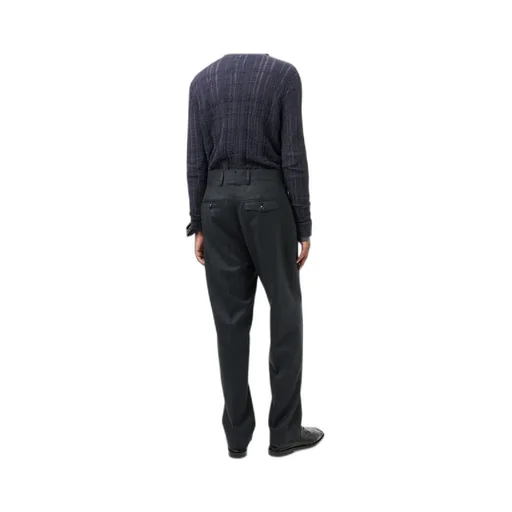 Belt Loop Wool Casual Pants
