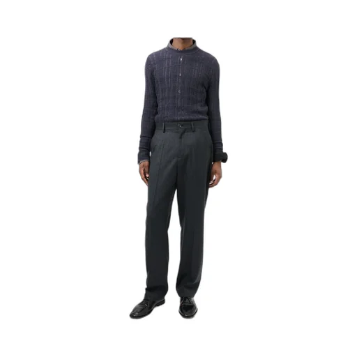 Belt Loop Wool Casual Pants