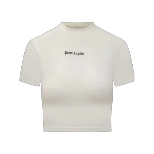 Logo-Embroidered Cropped T-Shirt