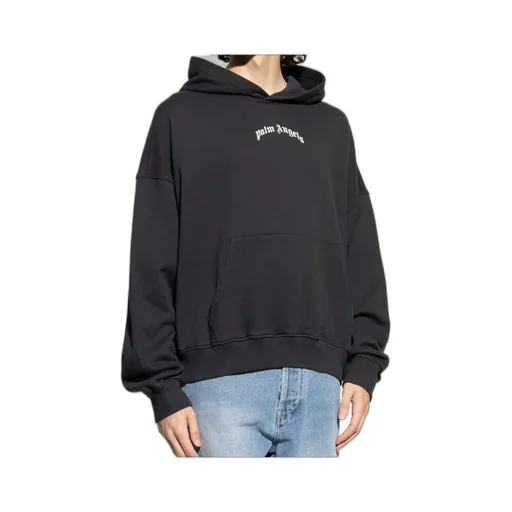 Back Curved Logo Loose Hoodie