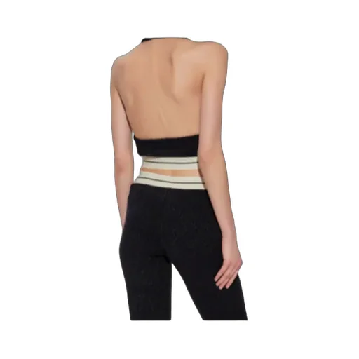 Halterneck Ribbed Top