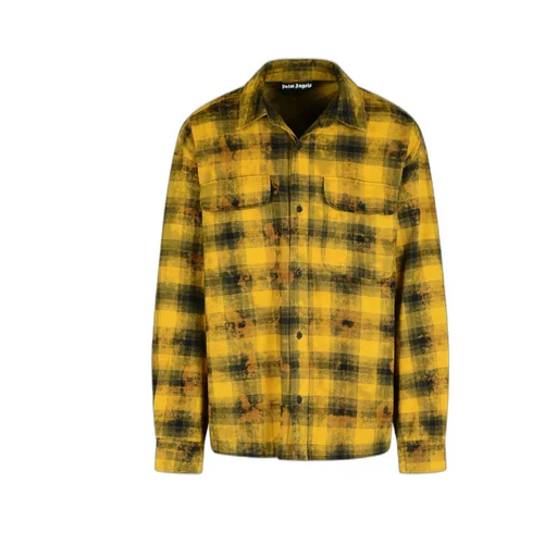 Curved Logo Printed Checked Shirt