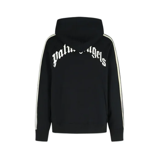 Curved Logo Printed Hoodie