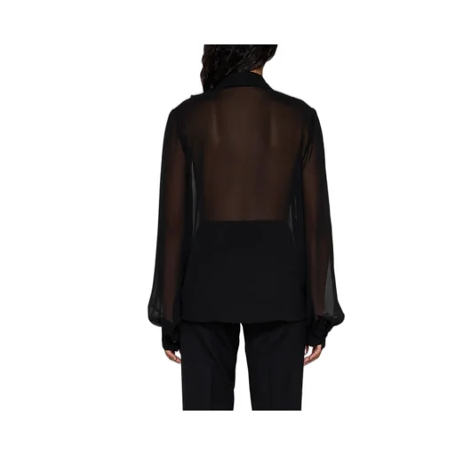 Lace-Detailed Long-Sleeved Shirt