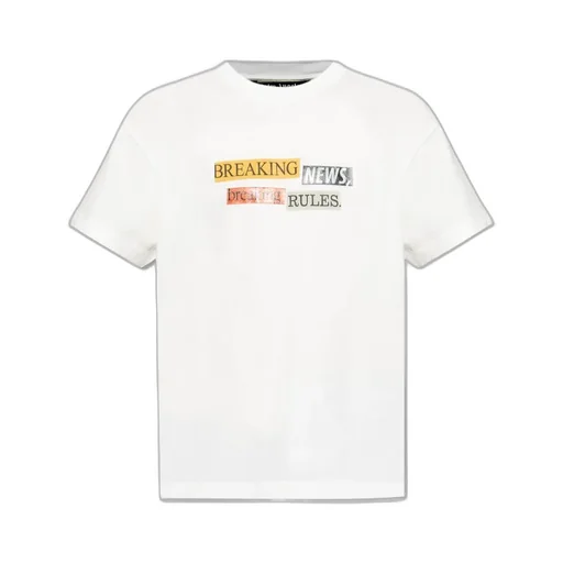Slogan Printed Crewneck T-Shirt