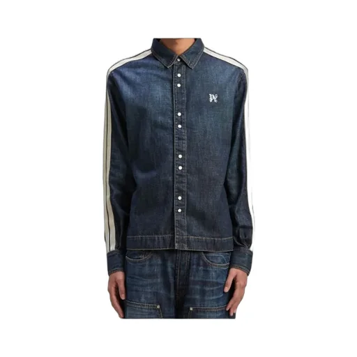 Monogram Detailed Denim Track Jacket