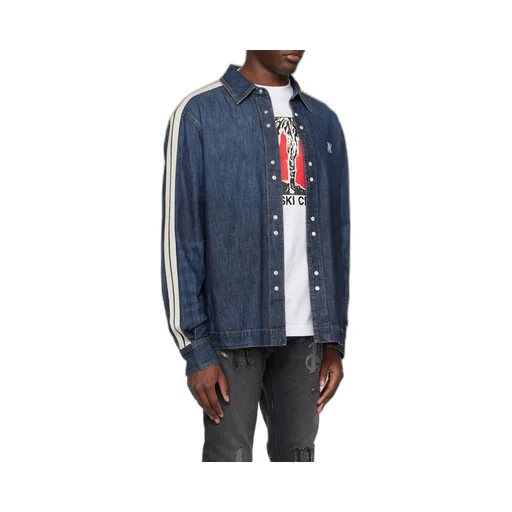 Monogram Detailed Denim Track Jacket