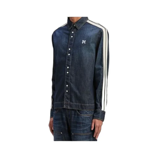 Monogram Detailed Denim Track Jacket