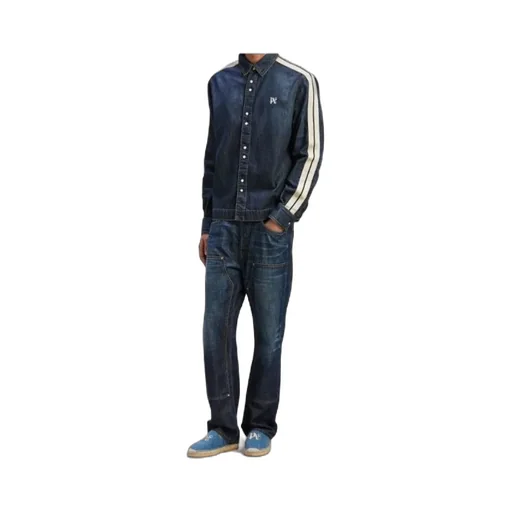 Monogram Detailed Denim Track Jacket