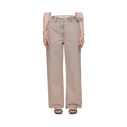 Logo-Embroidered Overdye-Wash Jeans