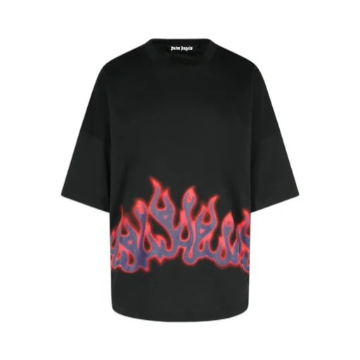Flames Pattern Oversized T-Shirt