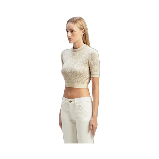 Monogram-Jacquard Knitted Cropped Top