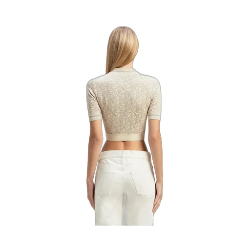 Monogram-Jacquard Knitted Cropped Top