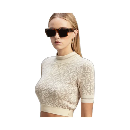 Monogram-Jacquard Knitted Cropped Top