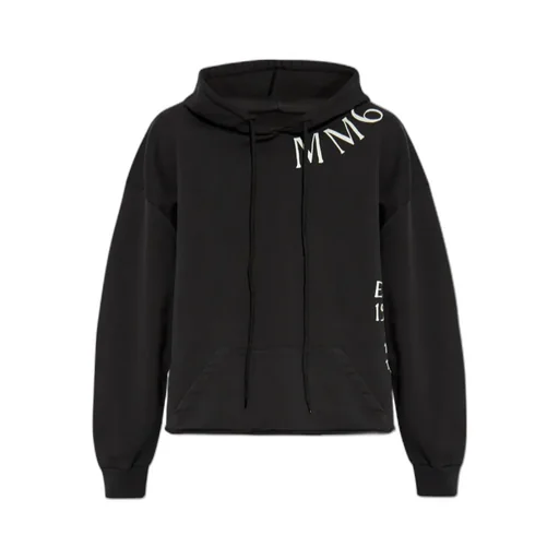 Logo-Printed Drop Shoulder Hoodie