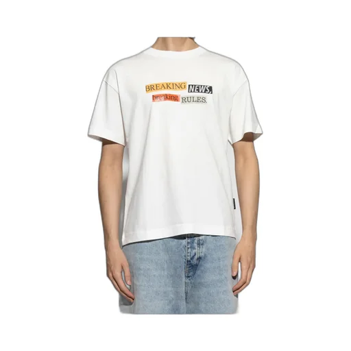 Slogan Printed Crewneck T-Shirt