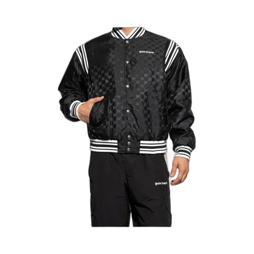 Logo-Pattern Bomber Jacket