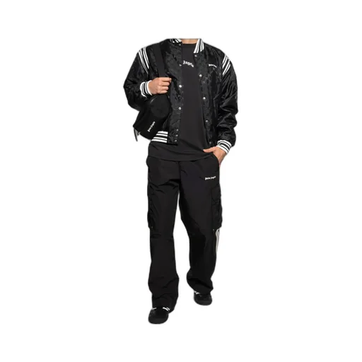 Logo-Pattern Bomber Jacket