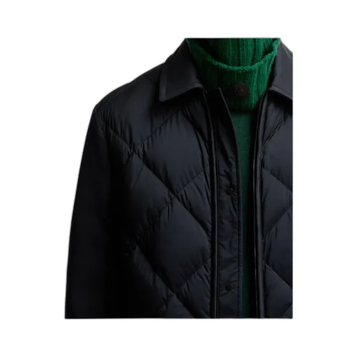 Aiguille Diamond-Quilted Down Shirt Jacket