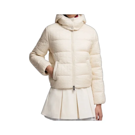 Gisors Geometric-Quilted Hooded Short Down Jacket