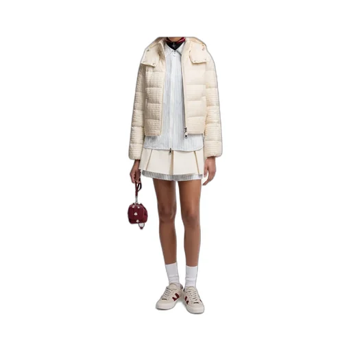 Gisors Geometric-Quilted Hooded Short Down Jacket