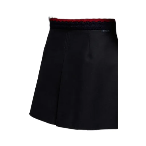 Cotton Gabardine Pleated Mini Skirt