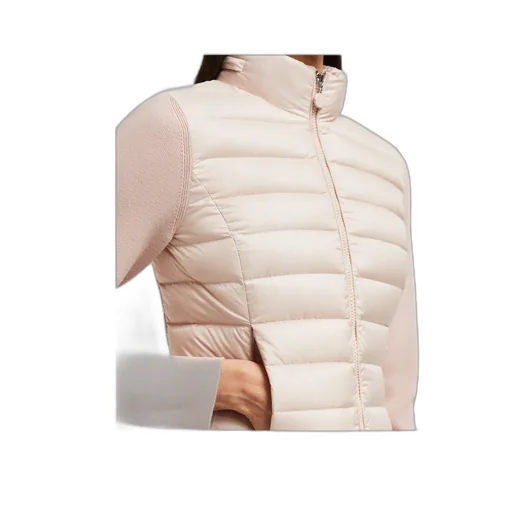 Padded Wool Zip-Up Cardigan