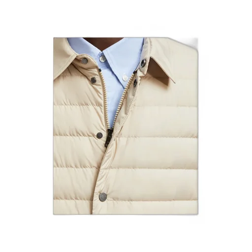 Collared Button-Up Padded Jacket
