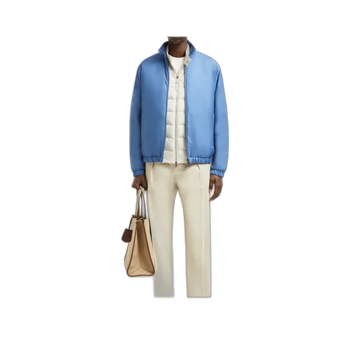 High-Neck Zipped Jacket