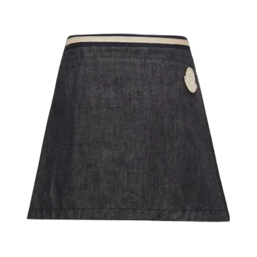 Pleated Denim Skirt