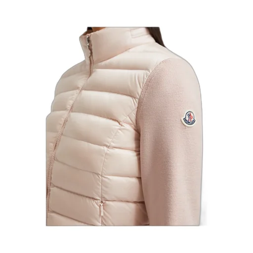Padded Wool Zip-Up Cardigan