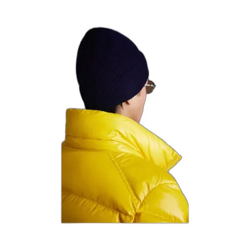Logo Patch Ribbed-Knit Beanie