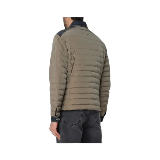 Quilted Jacket With Denim Trim