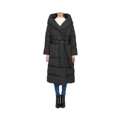 Long-Sleeved Hooded Down Jacket